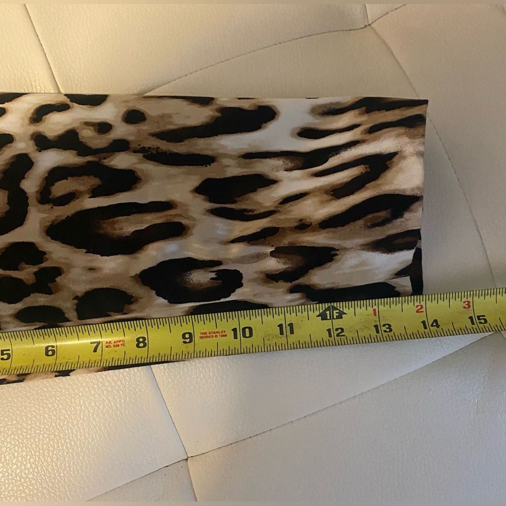 Chico's Brown Tan and Black Leopard-Print Open Front Jacket Size 1 - Picture 7 of 8